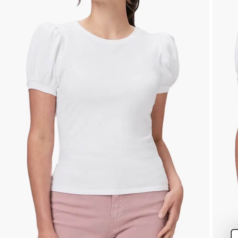 Women’s White Puff Sleeve Top